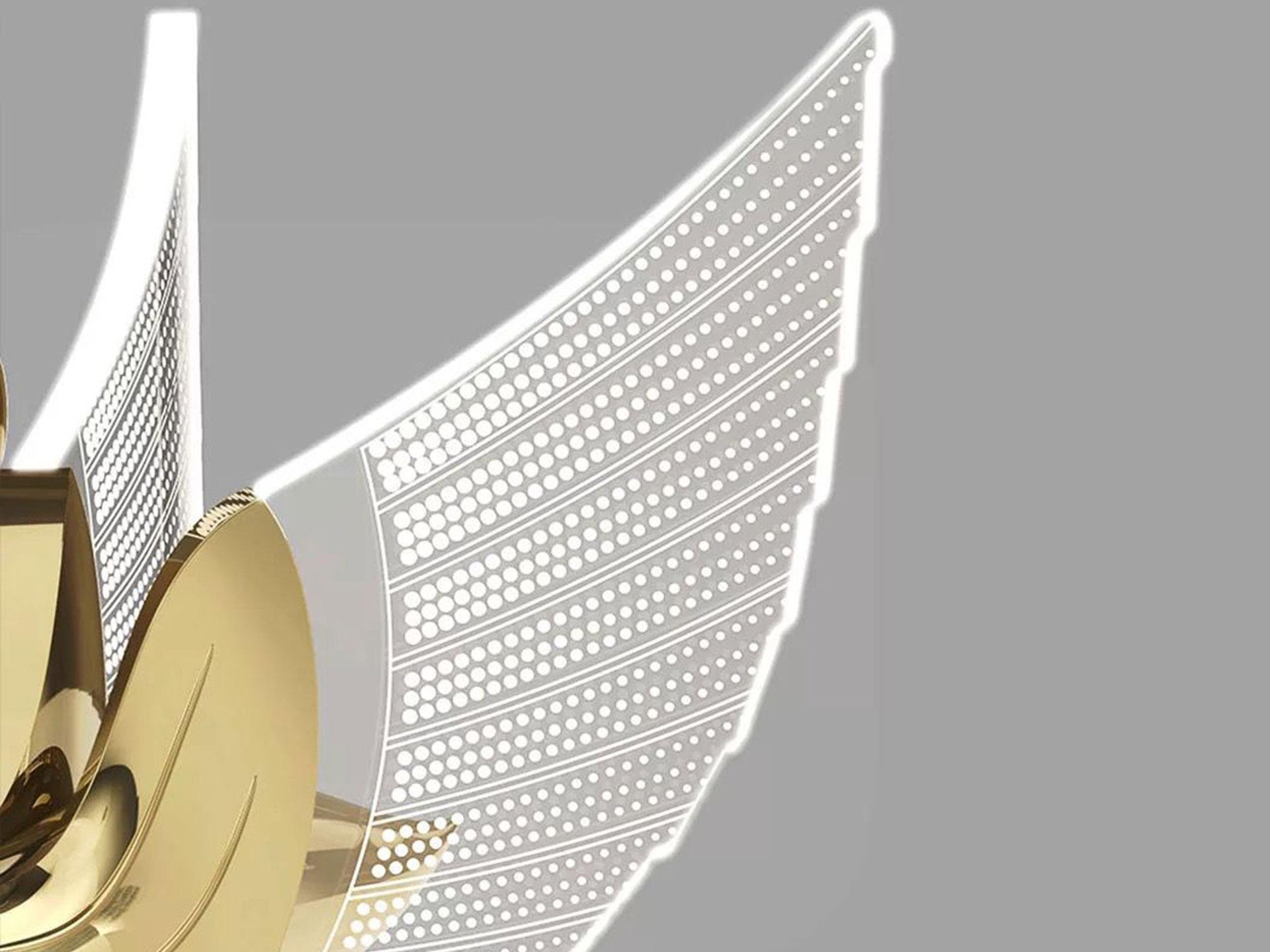 Luxury Tekli Kristal Gold Ledli Masa lambası