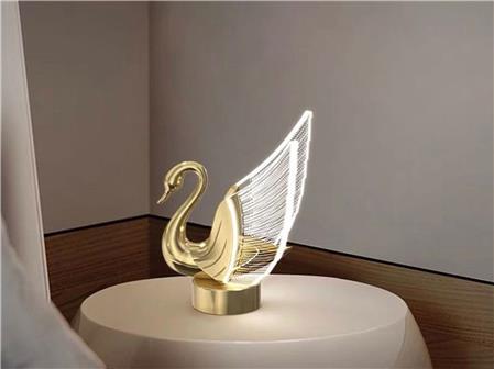 Luxury Single Crystal Gold Led Table Lamp