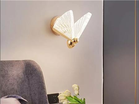 Modern Design Crystal Glass Butterfly Led Sconce
