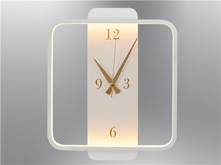 151-APL-01 Ora Square Led Wall Clock Wall Sconce White