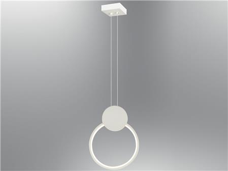 5801A-1-1 Anevo Single Round Pendant Lamp White