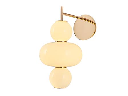 5235-APL1 3 Glass Wall Sconce A-B-A Rose Gold