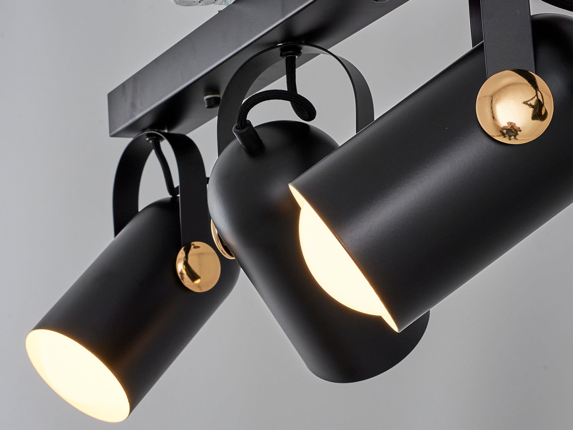 5019-3S,19 Mambo 3-Line Plafonyer Black