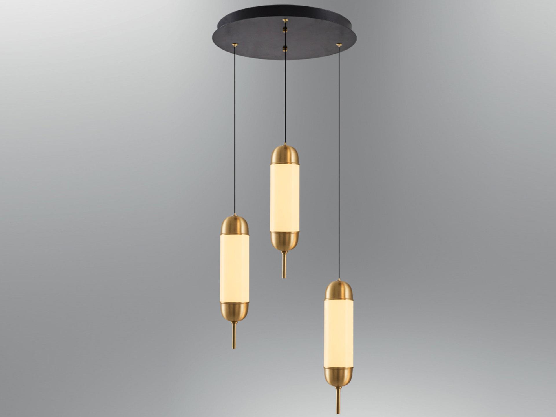 4519-3A Capsule 3 Piece Pendant Lamp Tumbled