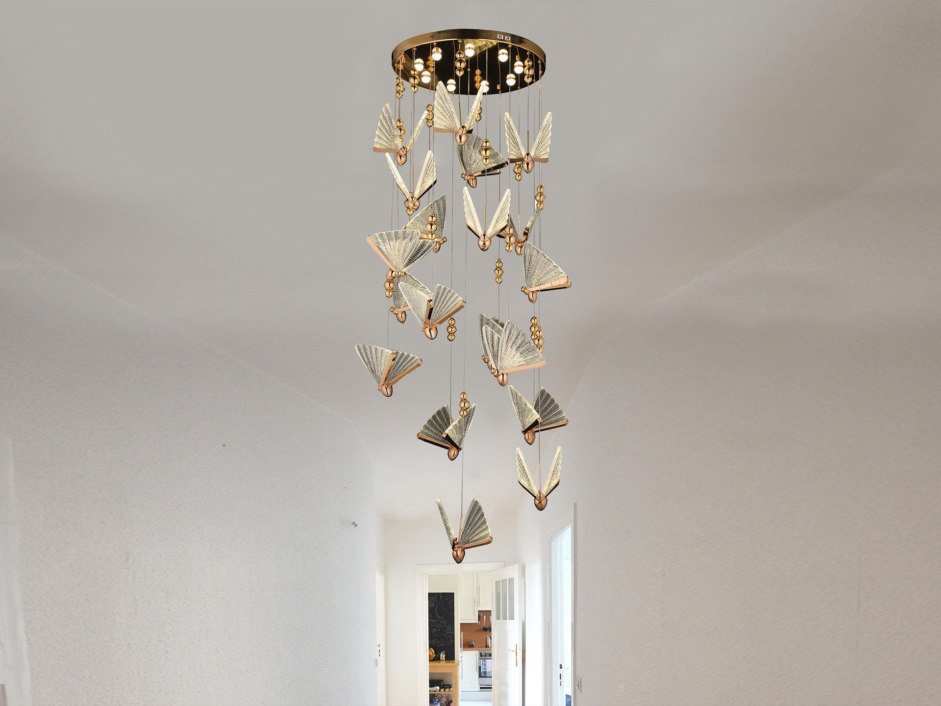 Luxury Modern Kelebek 19'lu Led Avize