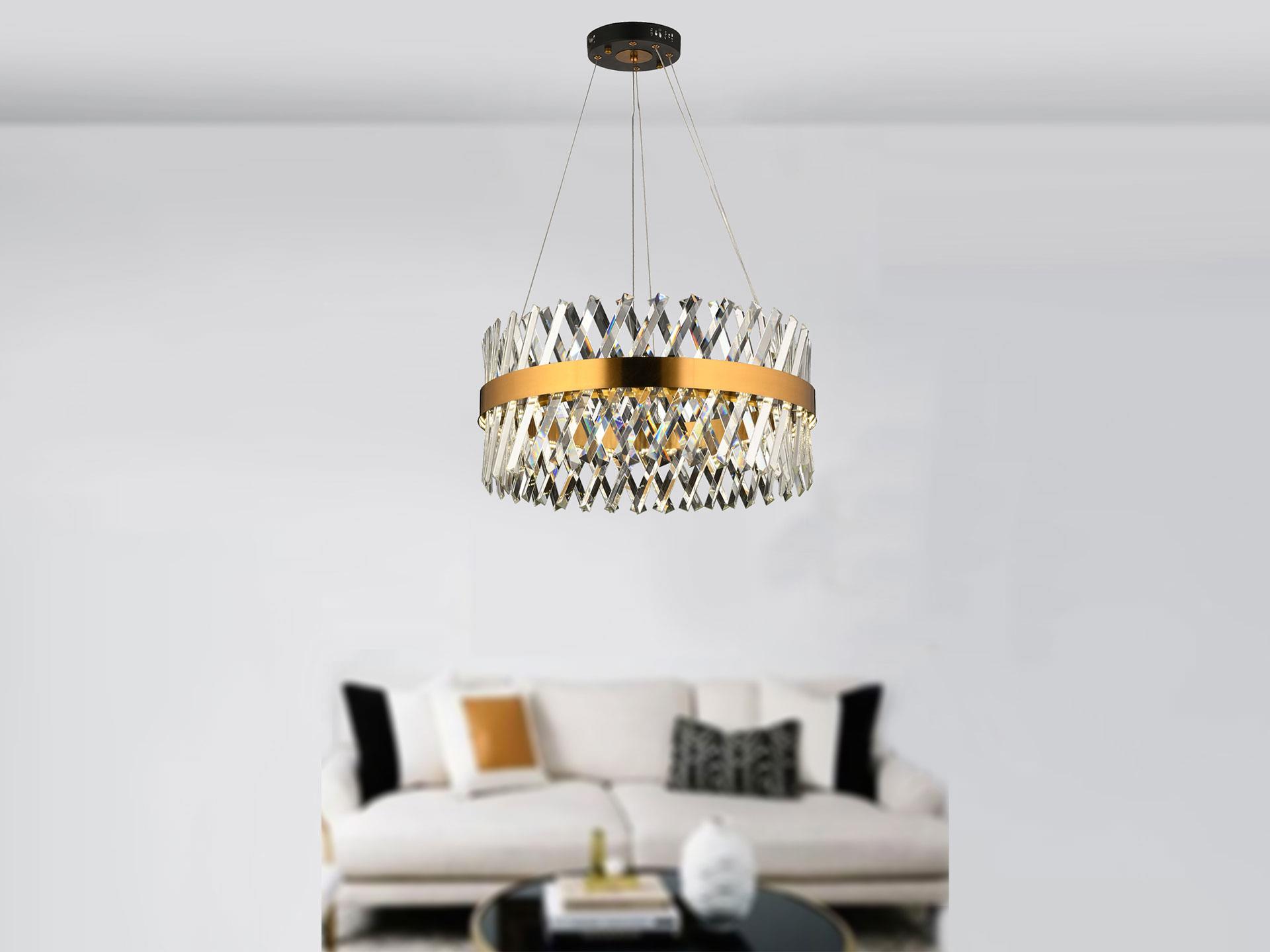 Luxury Modern Bronze Led Crystal Chandelier