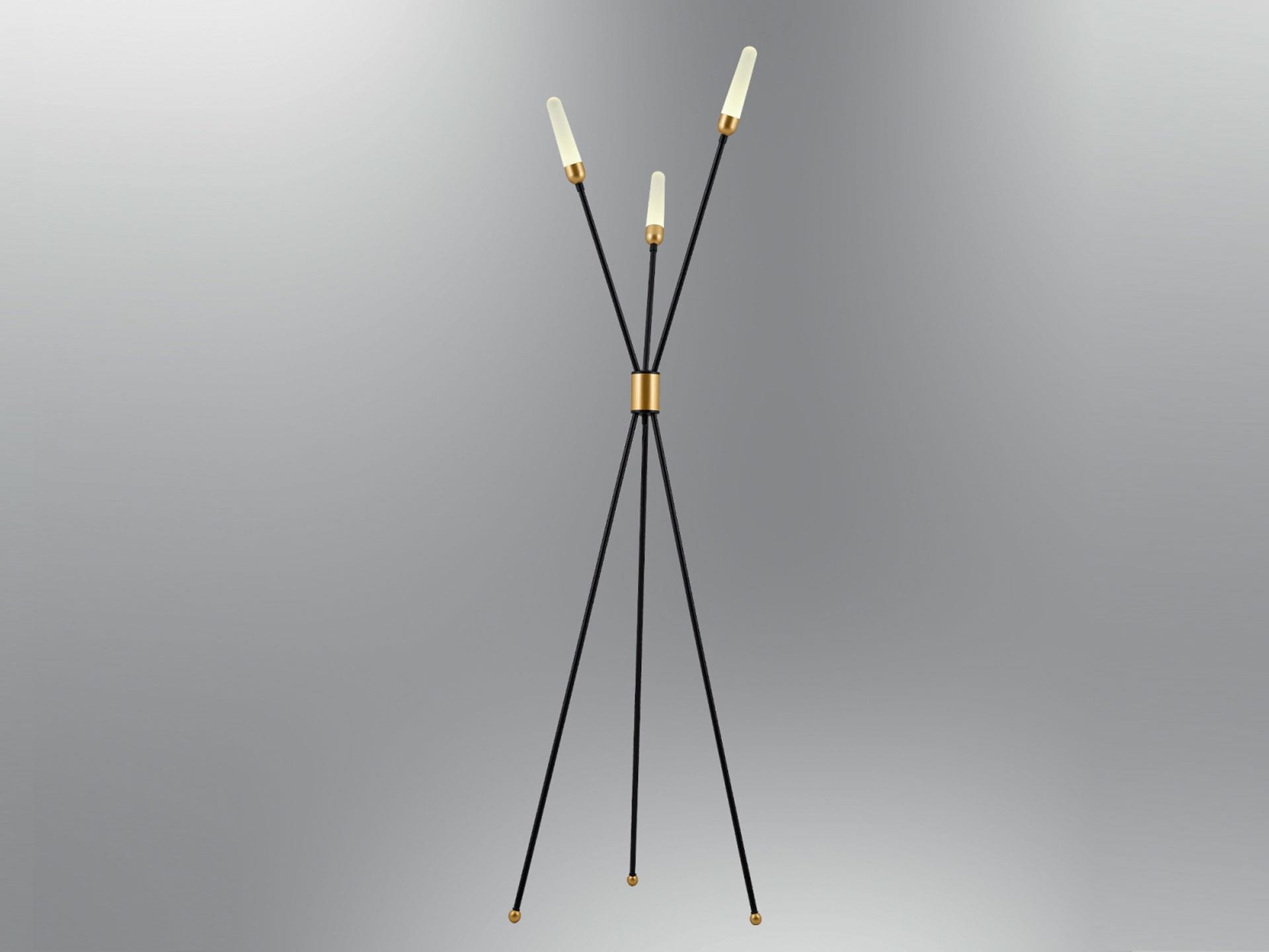 3221L-2 Drop 3 Leg Floor Lamp Black