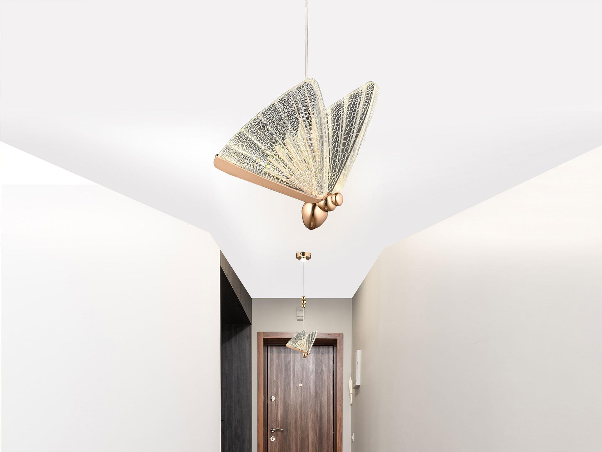 Luxury Modern Butterfly 2 Pieces Colorful Led Chandelier