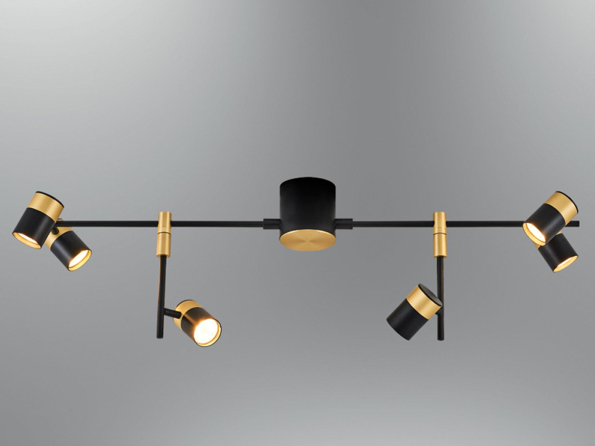 5040-6S-19 Kaliga 6 Lined Plafonyer Black