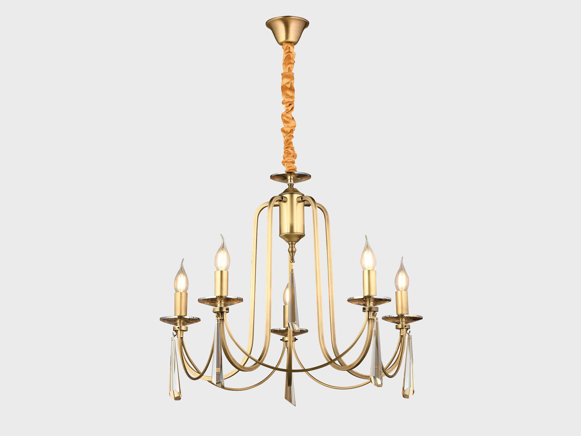 Modern Luxury Kontes 5'li Bronz Pirinç Avize