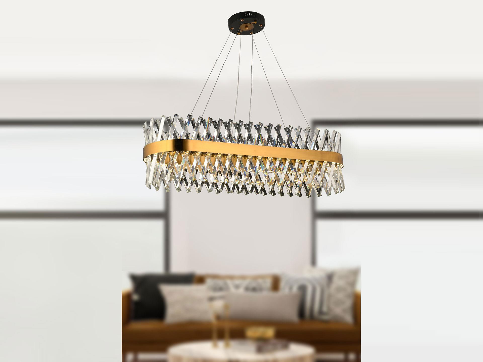 Luxury Modern Bronze Led Crystal Chandelier
