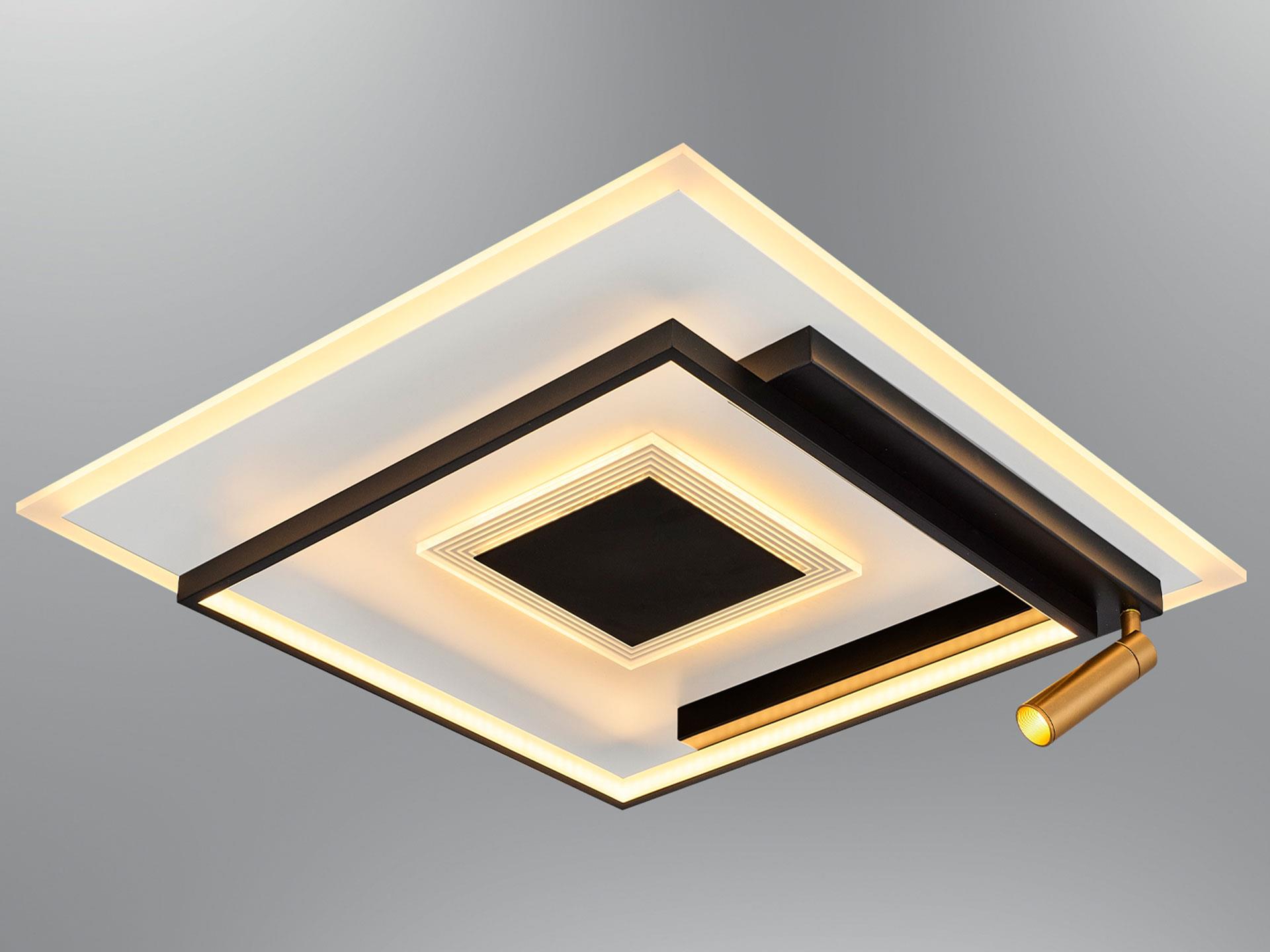 4150K-2 Eiko Plafonyer Square Black