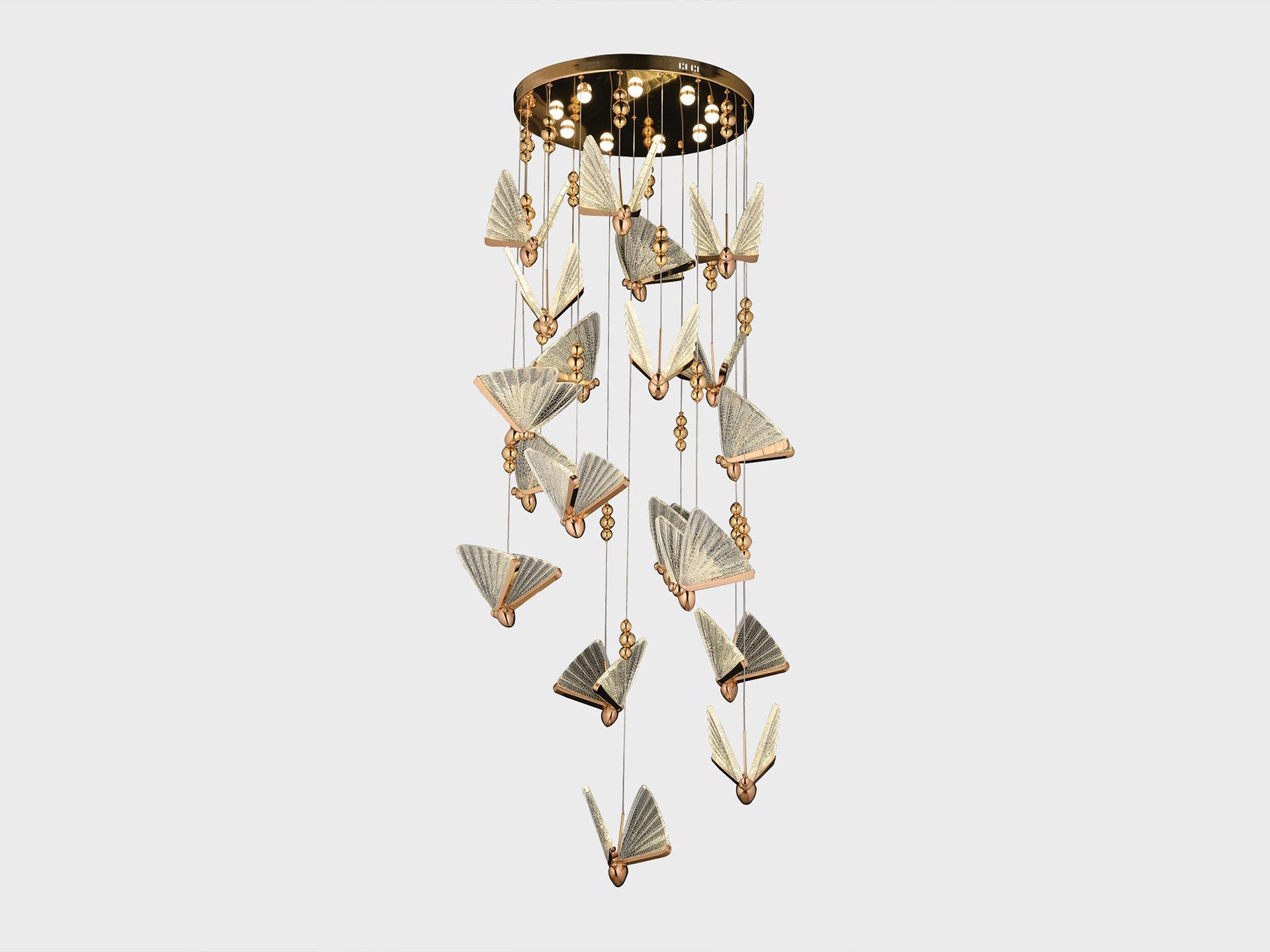 Luxury Modern Kelebek 19lu Led Avize