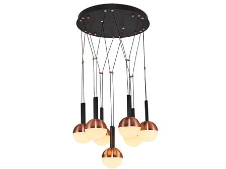 6231-7A 7-Piece Pendant Lamp Rose Gold