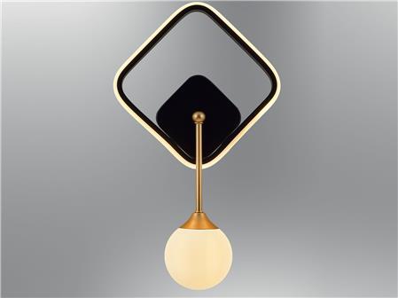 Luna Lighting 2611-3-19 Halo Square Sconce Black