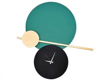 152-B Tika Wall Sconce with Clock Green + Black