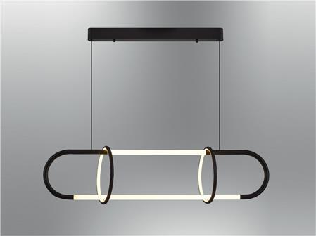 5710-1,19 Hook Chandelier Black