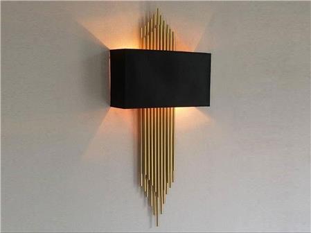 Modern Bar Wall Sconce Tumbled Black Hat