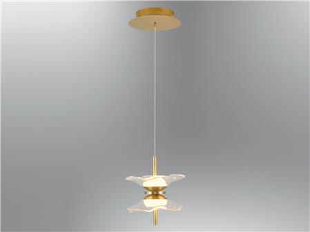 4113-1AK Fona K. Single Pendant Light Gold