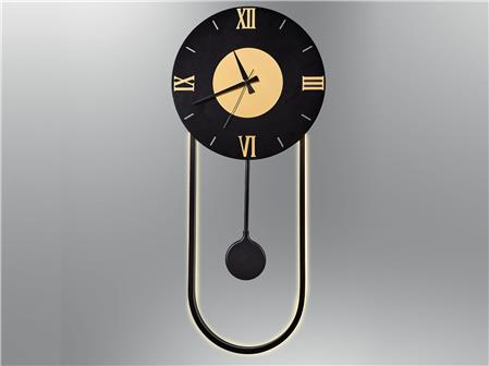160 Clock Wall Lamp Black
