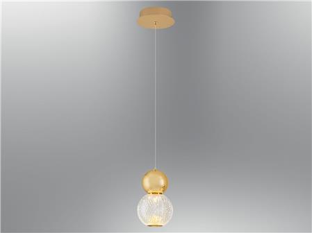 4136A-1A-03 Single Solar Pendant Lamp 2Ball Yellow