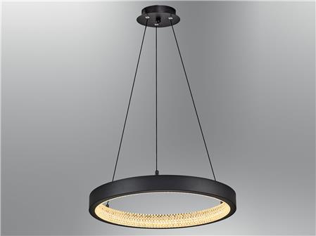 5698-1A-19 Single Pendant-Outer Metal Black