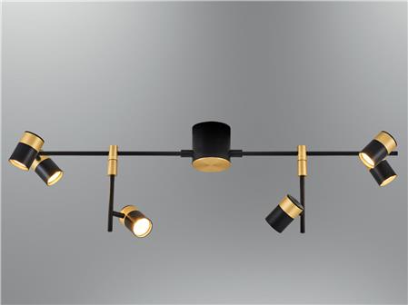 5040-6S-19 Kaliga 6 Lined Plafonyer Black