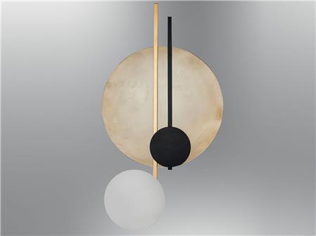 155-B Fera Wall Panel Sconce White+Tumbled