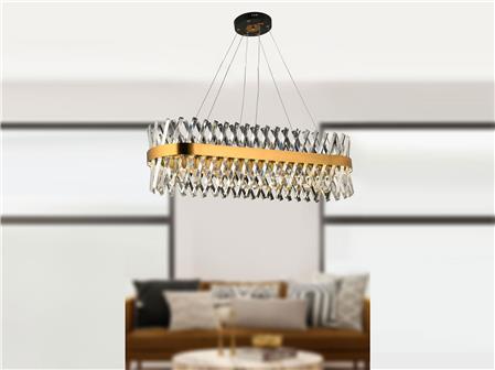 Luxury Modern Bronze Led Crystal Chandelier