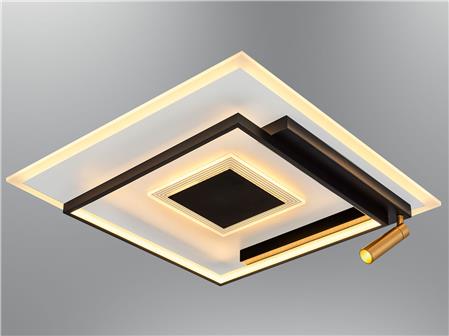 4150K-2 Eiko Plafonyer Square Black