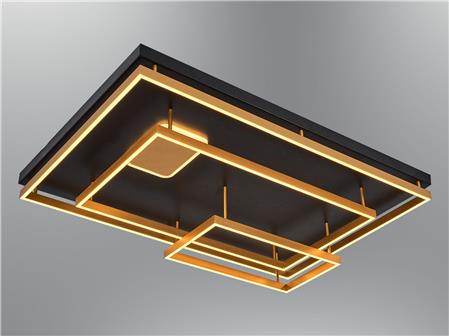 5715-4 Ligo Rectangular Plafonyer Black