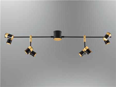 5040-8S-19 Kaliga 8 Lined Plafonyer Black