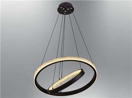 5698-2-19 2 Pendant Chandelier Black