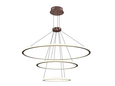 5701-3C-04 Round Chandelier 100+60+40 Brown