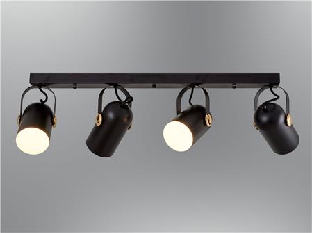 5019-4S,19 Mambo 4-Line Plafonyer Black